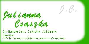 julianna csaszka business card